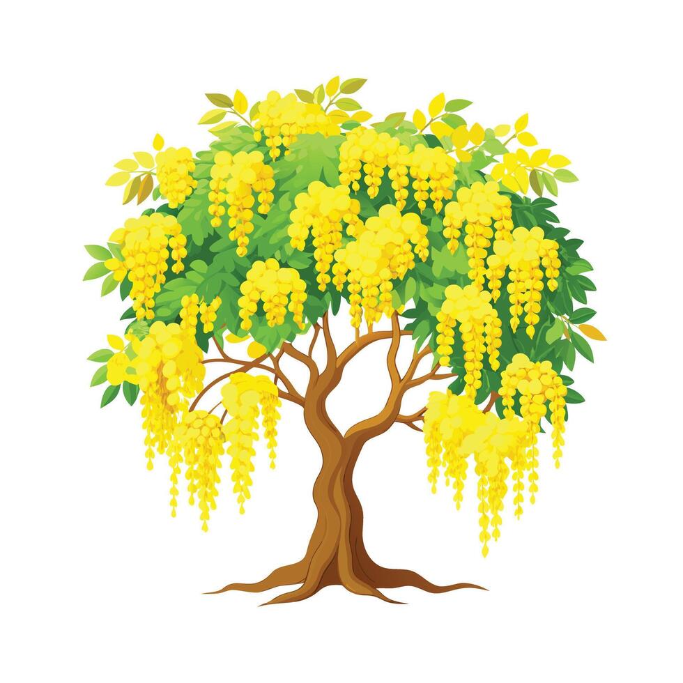 Beautiful Single Big Tree Illustration vector