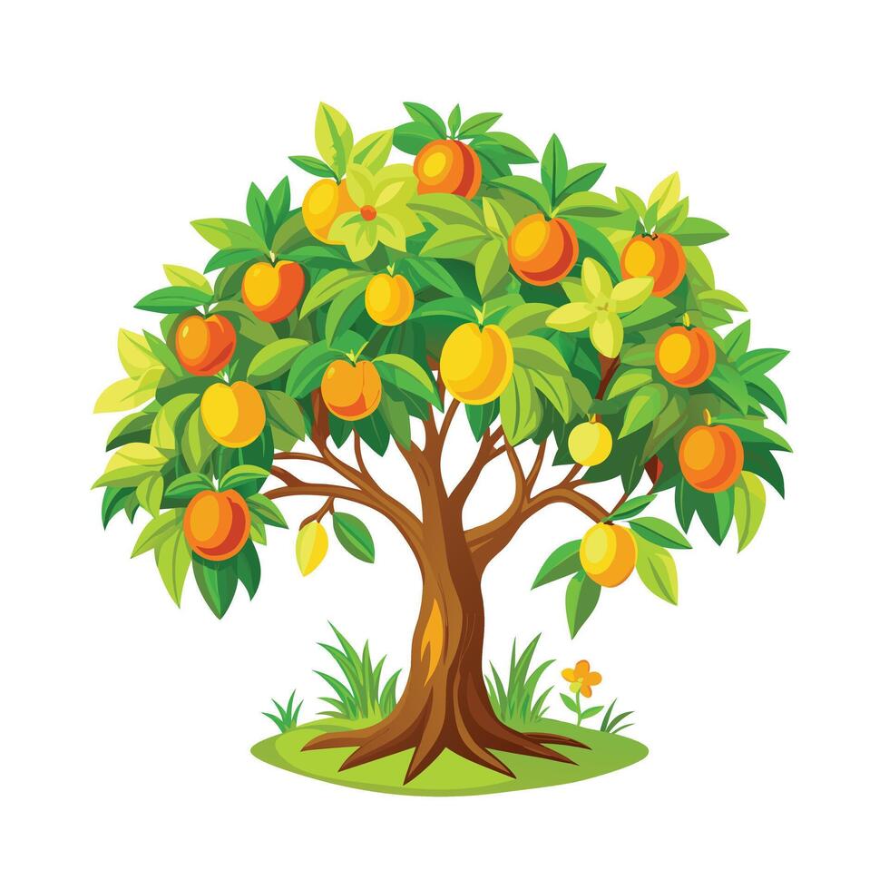 Beautiful Single Big Tree Illustration vector