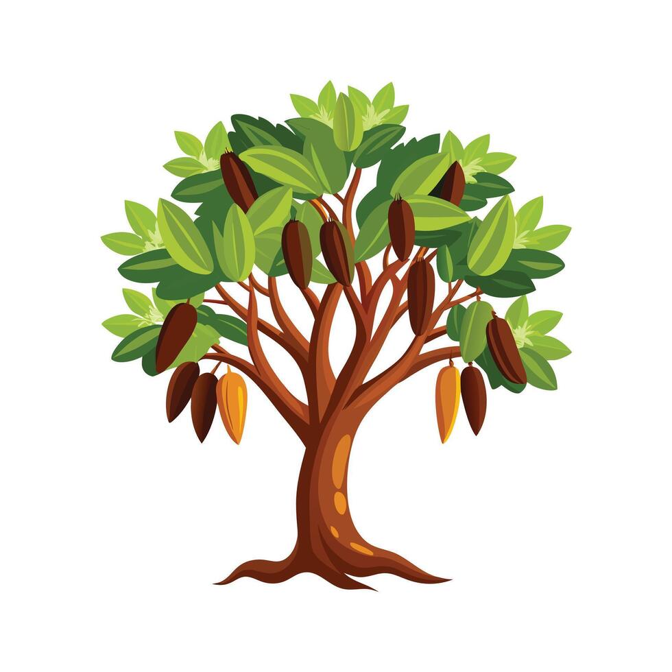 Beautiful Single Big Tree Illustration vector