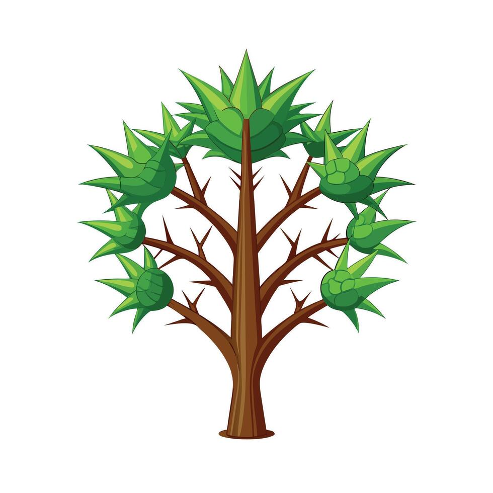 Beautiful Single Big Tree Illustration vector