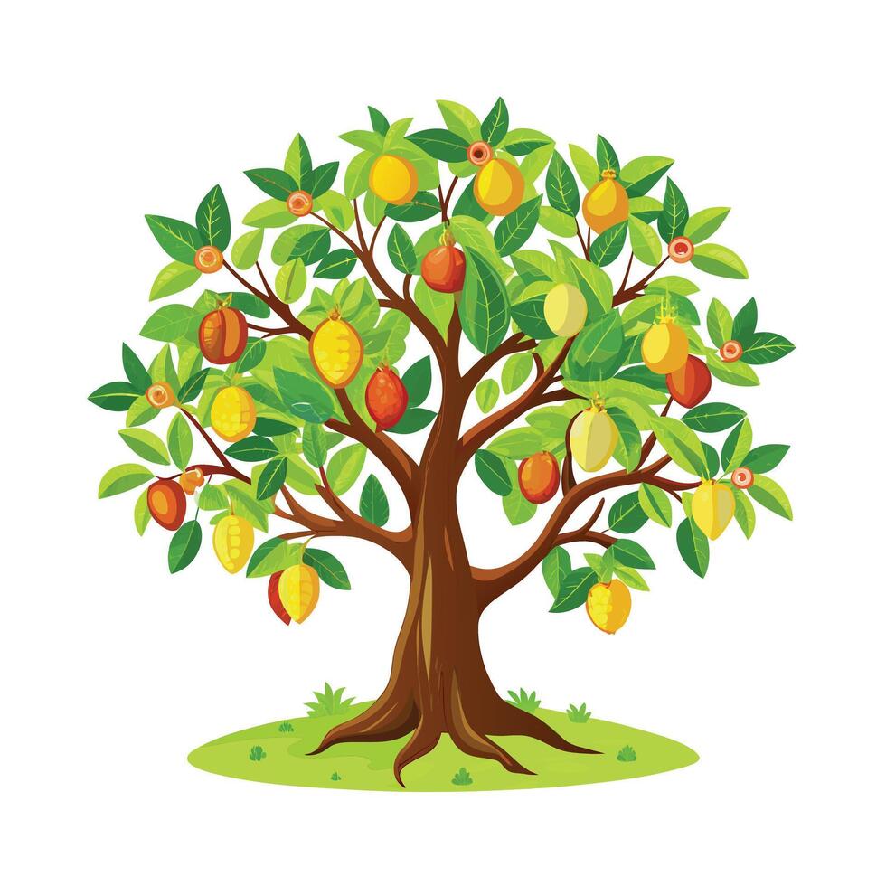Beautiful Single Big Tree Illustration vector