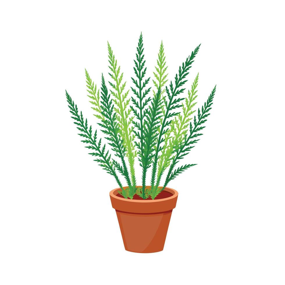 Beautiful Flowerpot Houseplant Illustration vector
