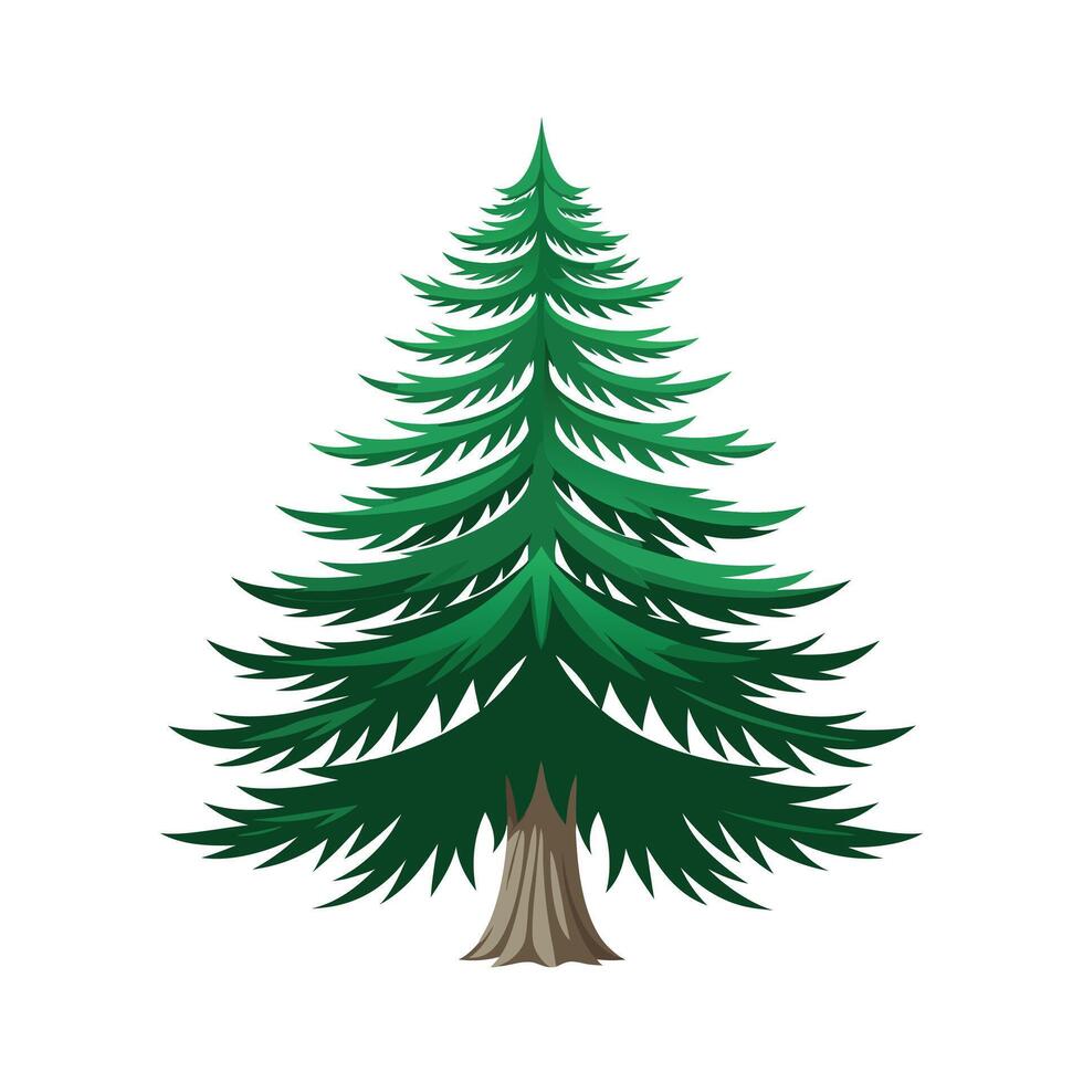 Beautiful Single Big Tree Illustration vector