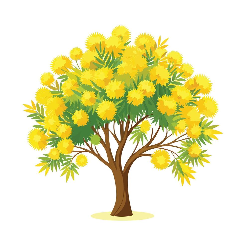 Beautiful Single Big Tree Illustration vector