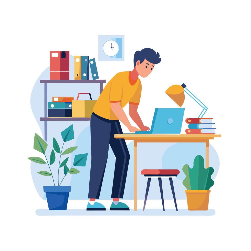 Realistic Office Moments Illustration Concepts vector