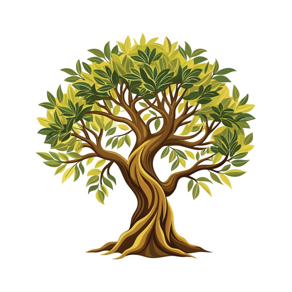 Beautiful Single Big Tree Illustration vector