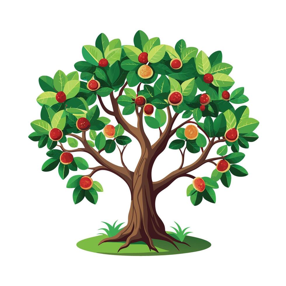 Beautiful Single Big Tree Illustration vector
