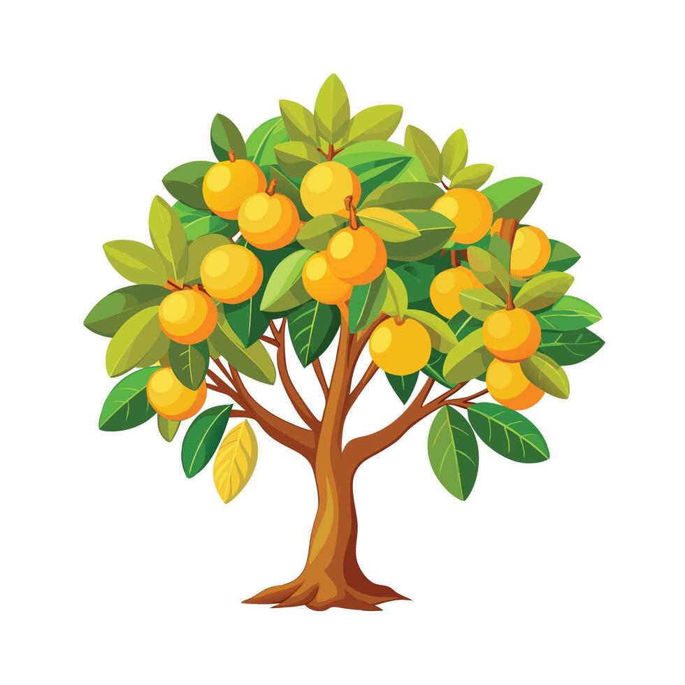 Beautiful Single Big Tree Illustration vector