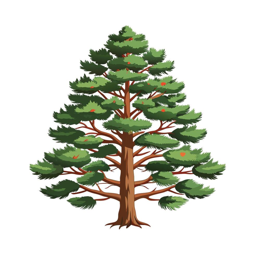 Beautiful Single Big Tree Illustration vector