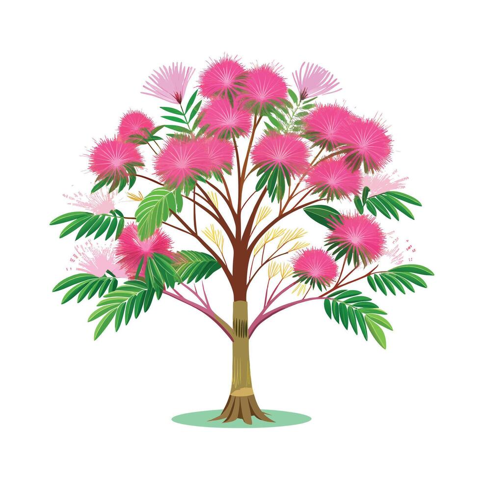 Beautiful Single Big Tree Illustration vector