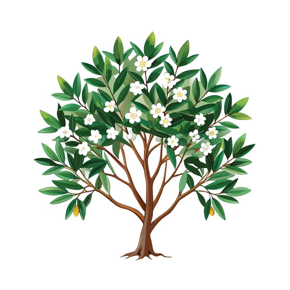 Beautiful Single Big Tree Illustration vector