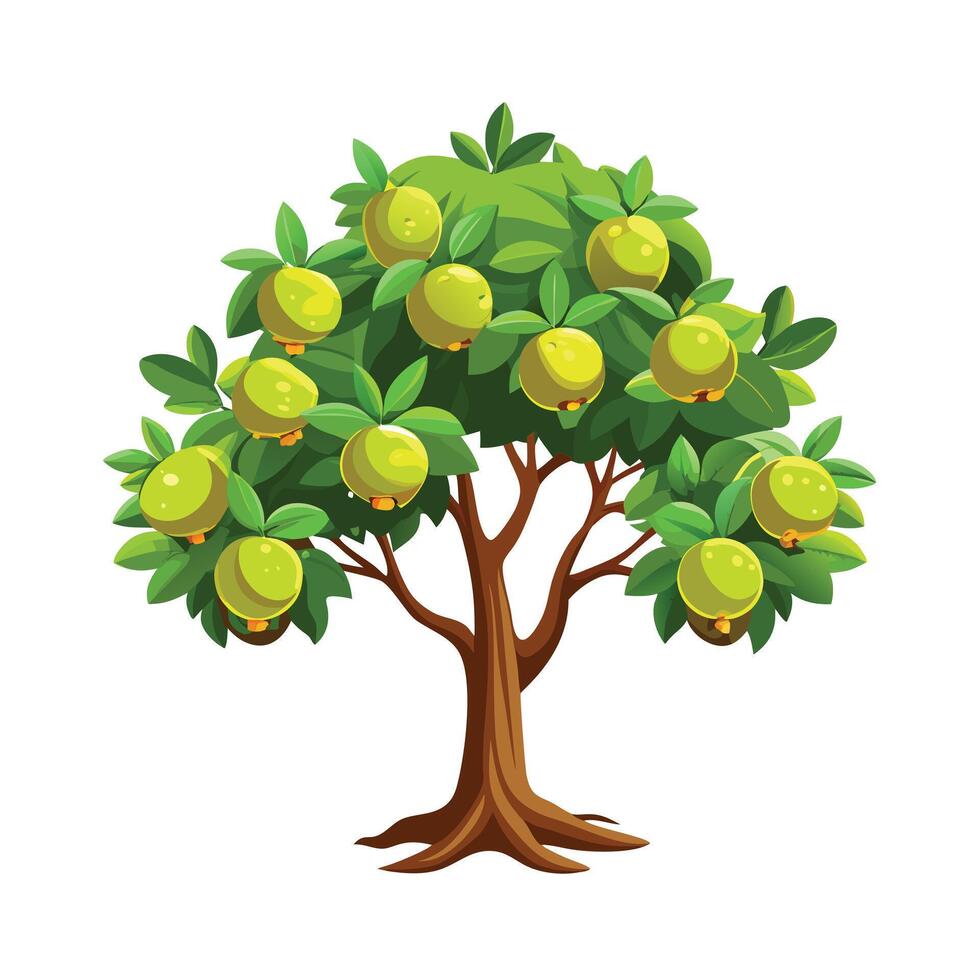 Beautiful Single Big Tree Illustration vector