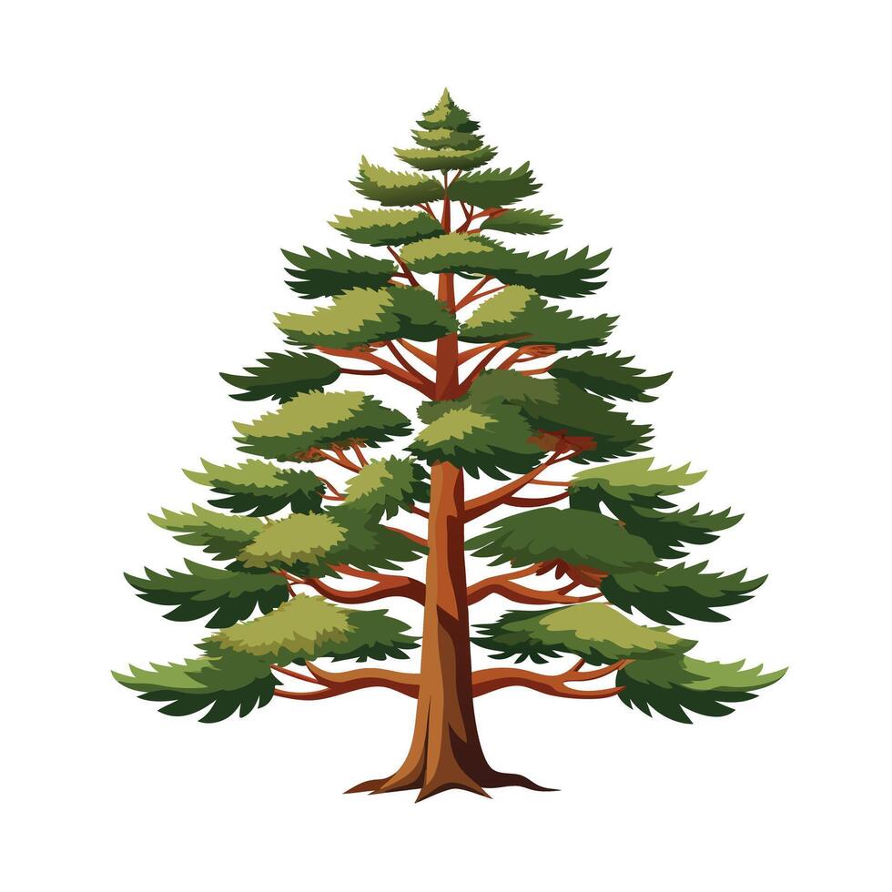 Beautiful Single Big Tree Illustration vector