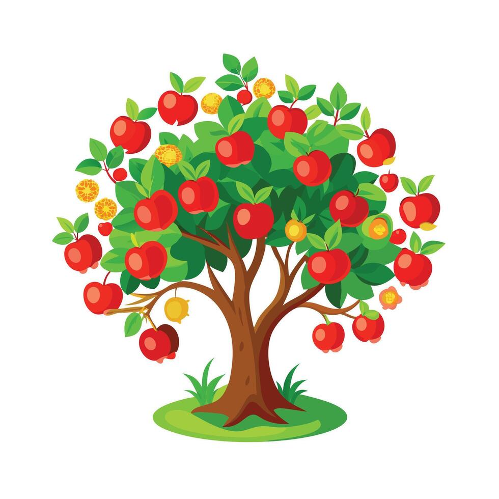 Beautiful Single Big Tree Illustration vector
