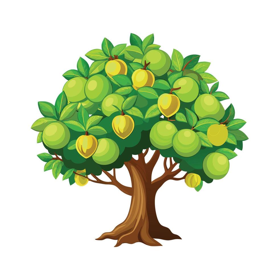 Beautiful Single Big Tree Illustration vector