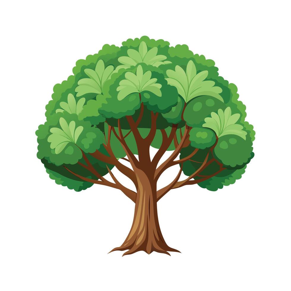 Beautiful Single Big Tree Illustration vector