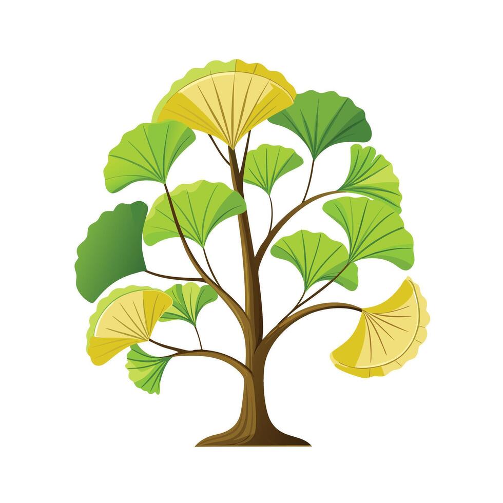 Beautiful Single Big Tree Illustration vector
