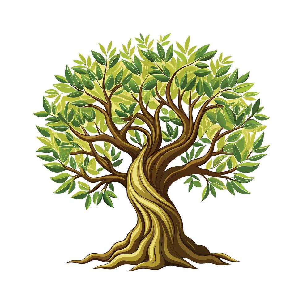 Beautiful Single Big Tree Illustration vector