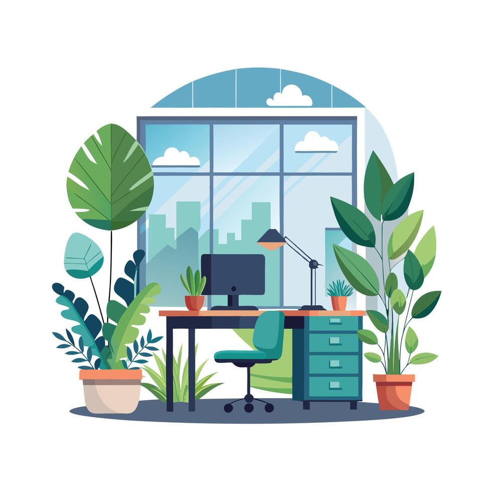 Realistic Office Moments Illustration Concepts vector