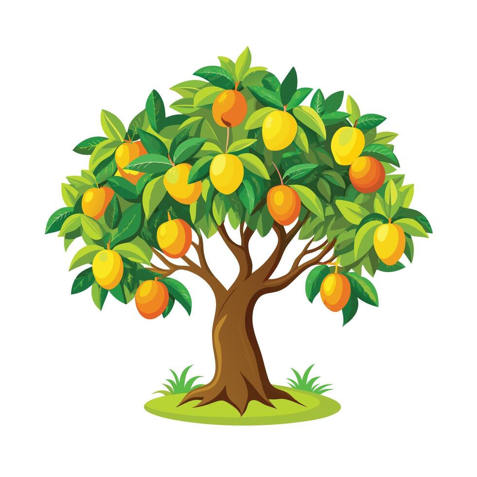 Beautiful Single Big Tree Illustration vector