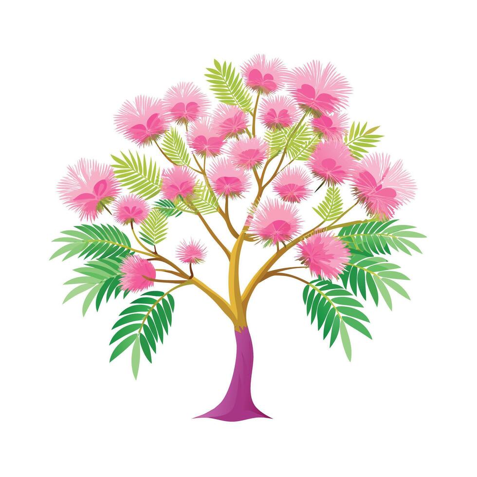 Beautiful Single Big Tree Illustration vector
