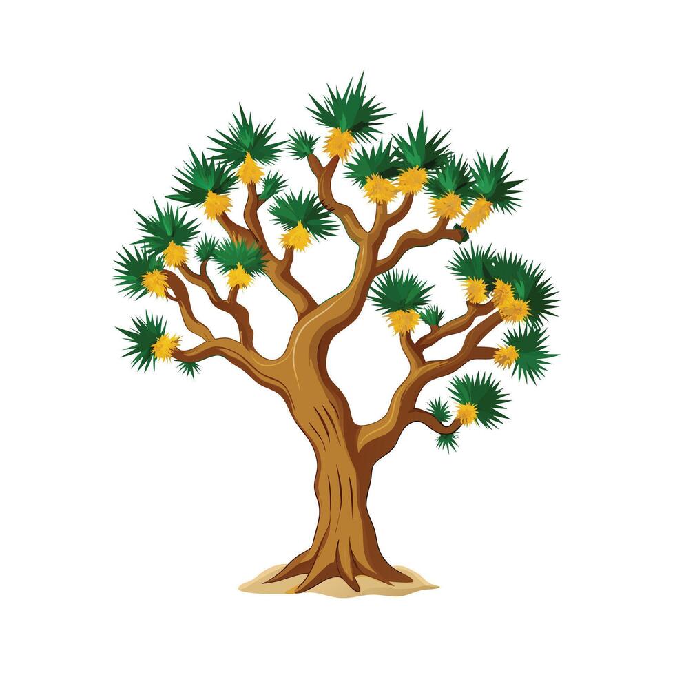 Beautiful Single Big Tree Illustration vector