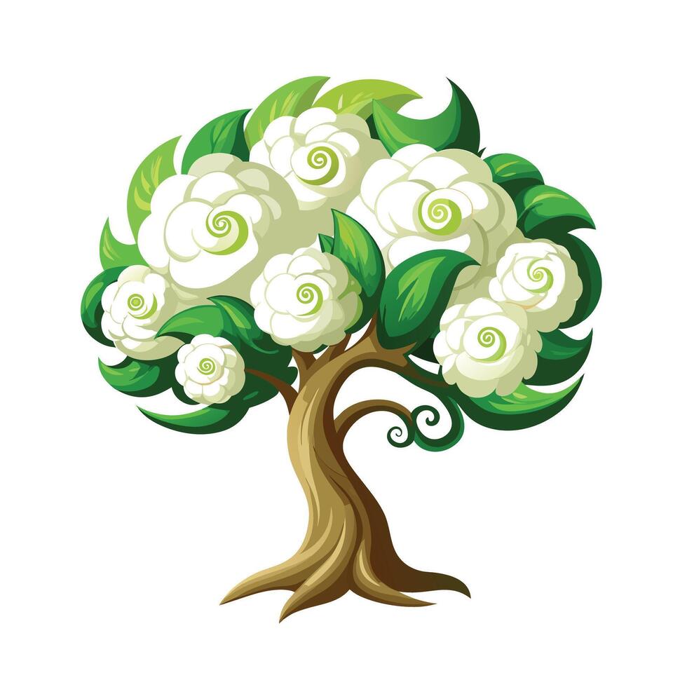 Beautiful Single Big Tree Illustration vector