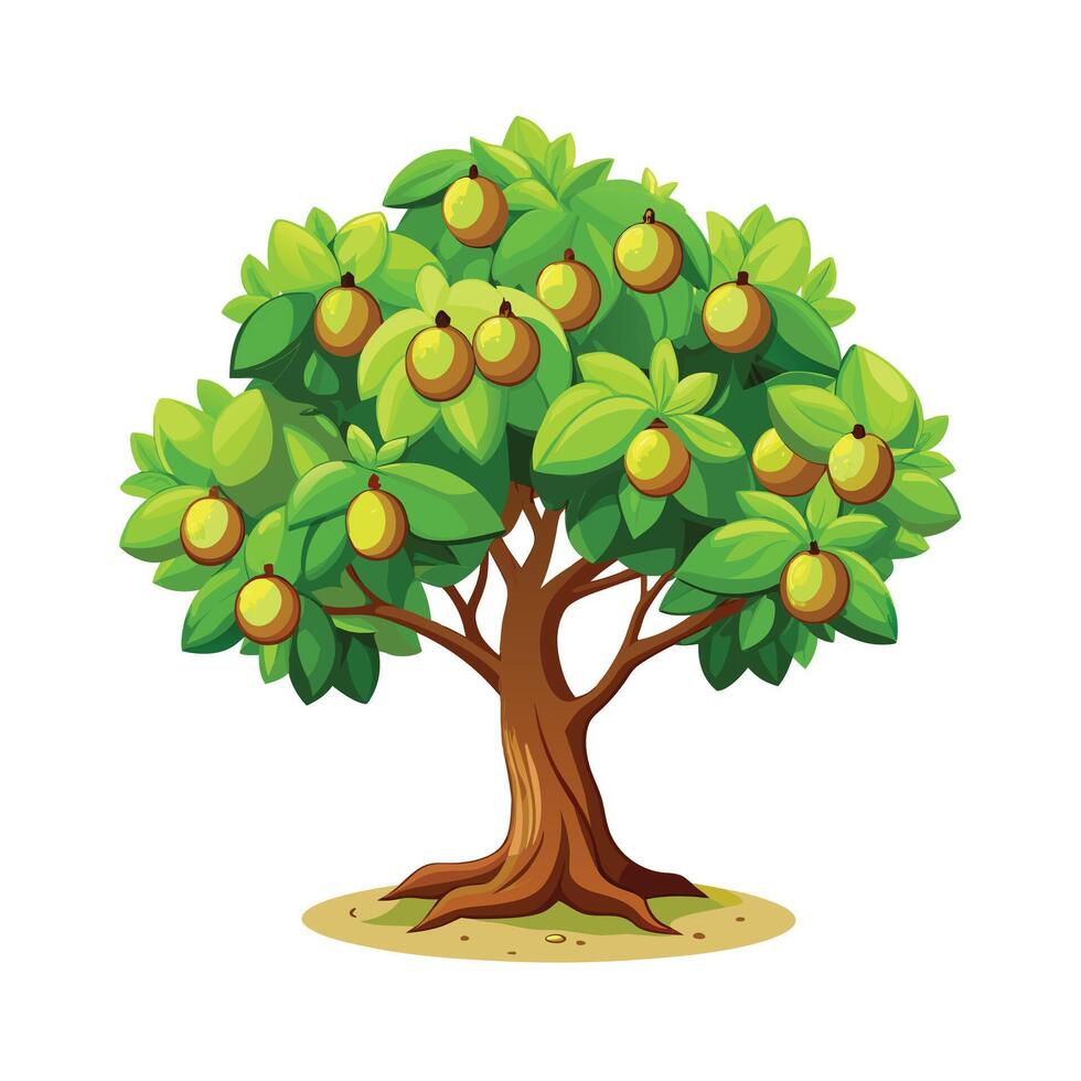 Beautiful Single Big Tree Illustration vector