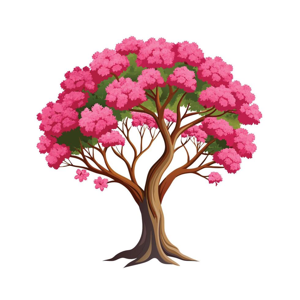 Beautiful Single Big Tree Illustration vector