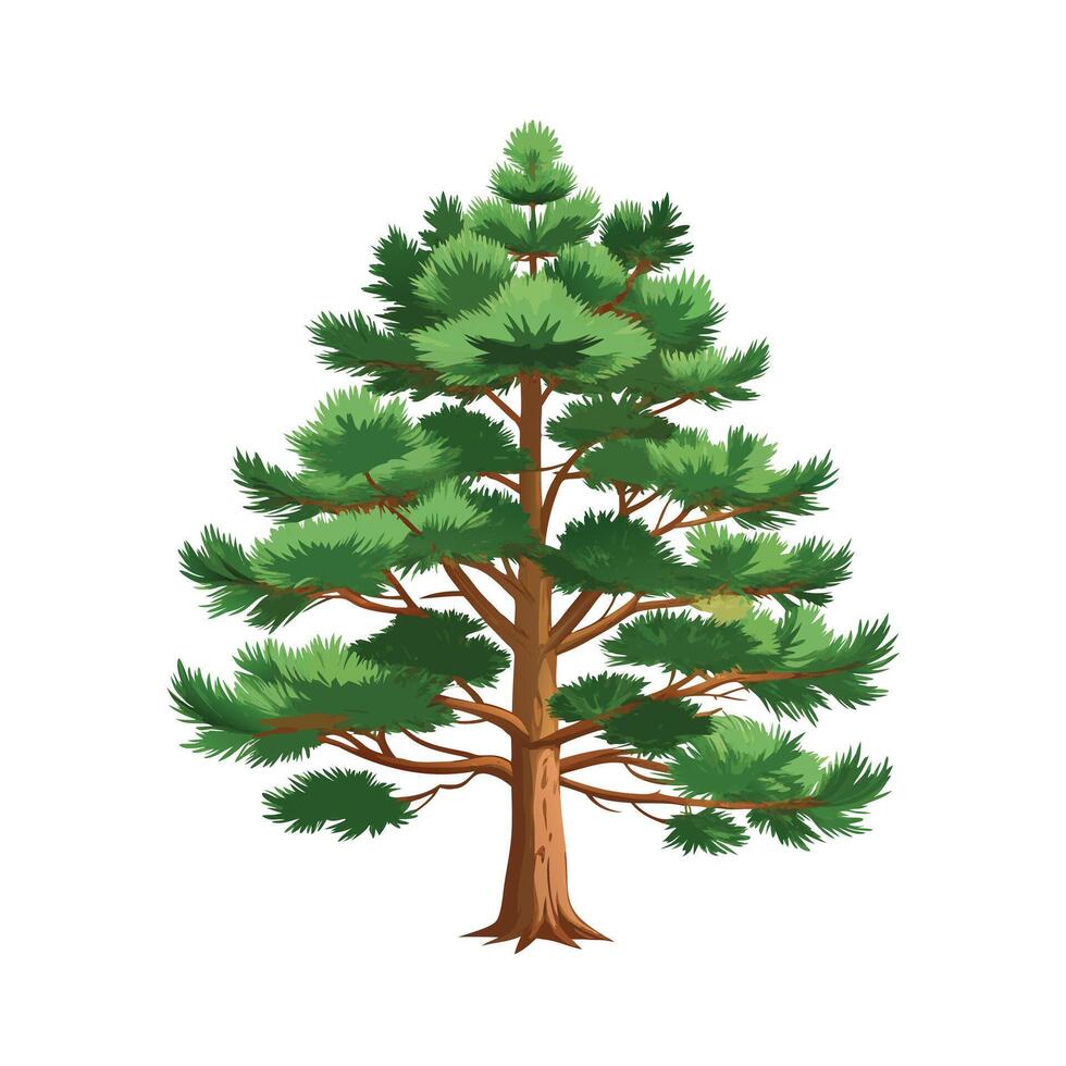 Beautiful Single Big Tree Illustration vector