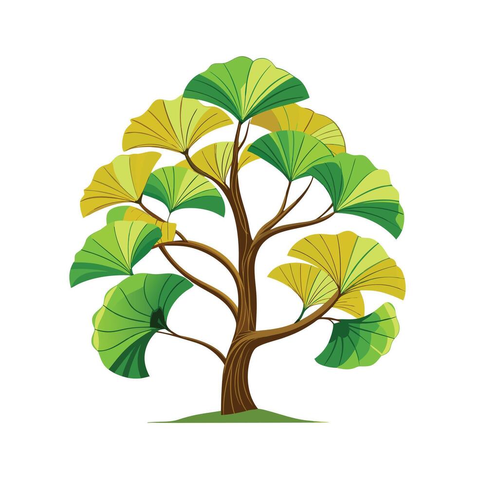 Beautiful Single Big Tree Illustration vector