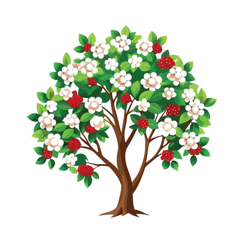 Beautiful Single Big Tree Illustration vector