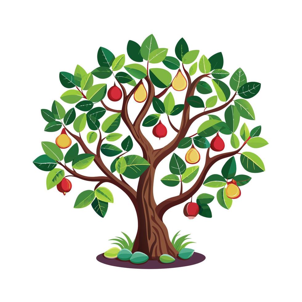 Beautiful Single Big Tree Illustration vector