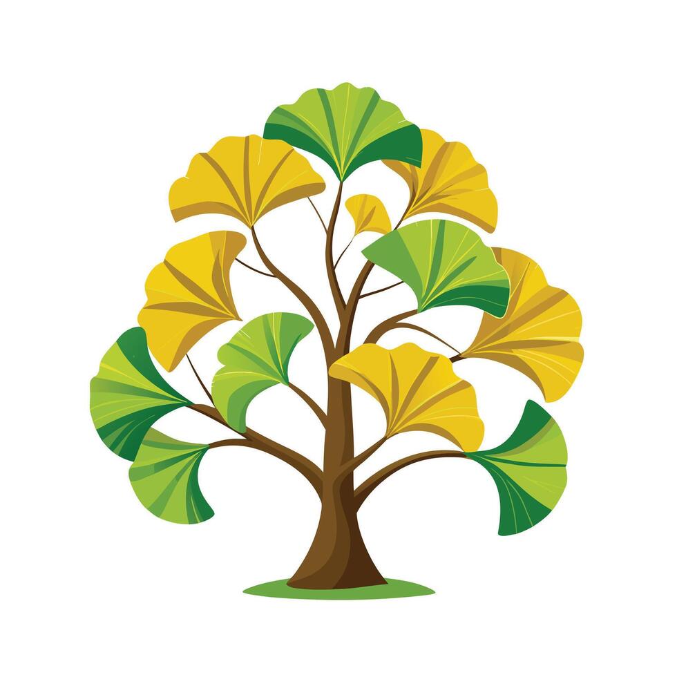 Beautiful Single Big Tree Illustration vector