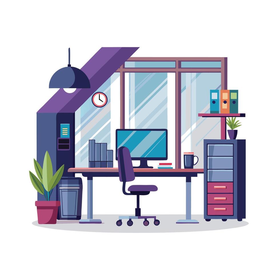 Realistic Office Moments Illustration Concepts vector