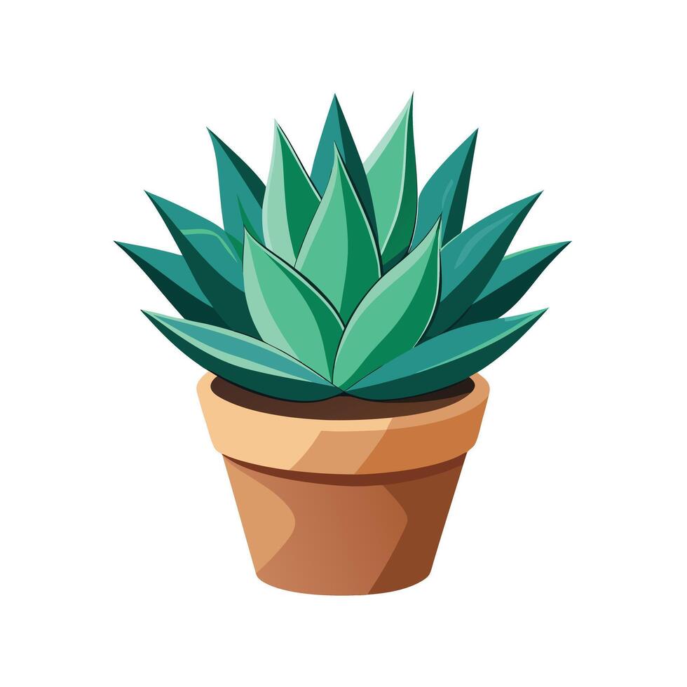 Beautiful Flowerpot Houseplant Illustration vector