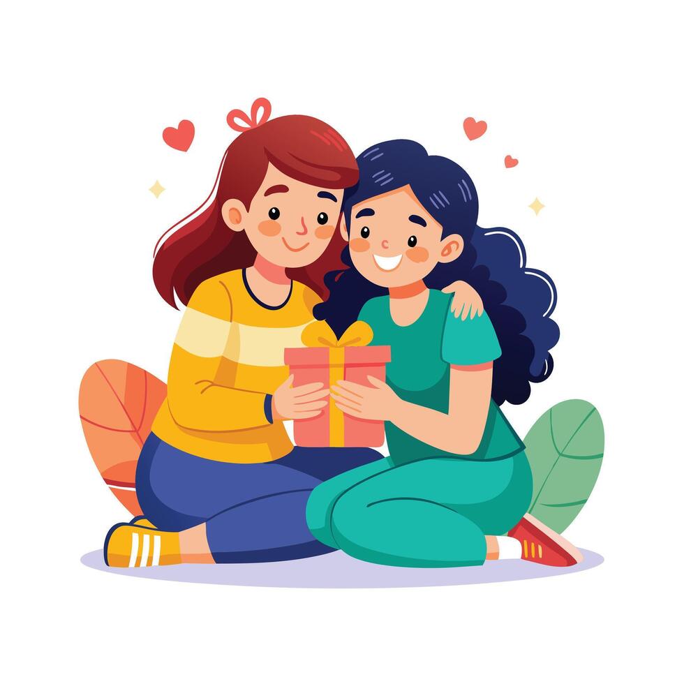 Friends Special, Love and Emotional Moment Illustration Concept for Friendship Day vector