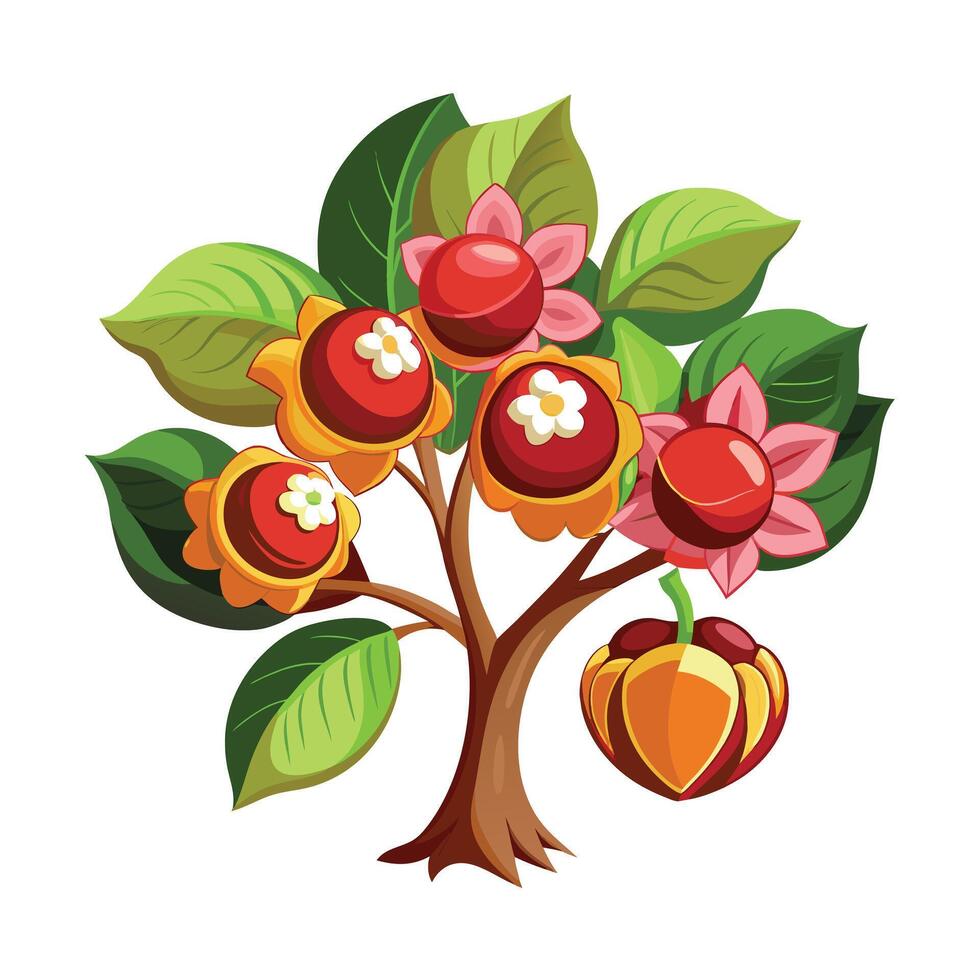 Beautiful Single Big Tree Illustration vector