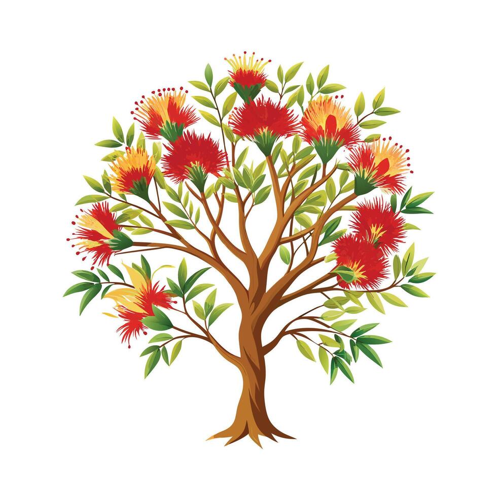 Beautiful Single Big Tree Illustration vector