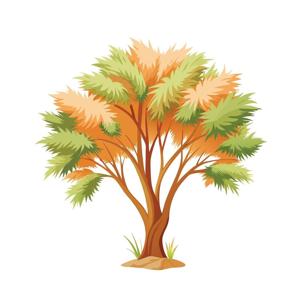 Beautiful Single Big Tree Illustration vector