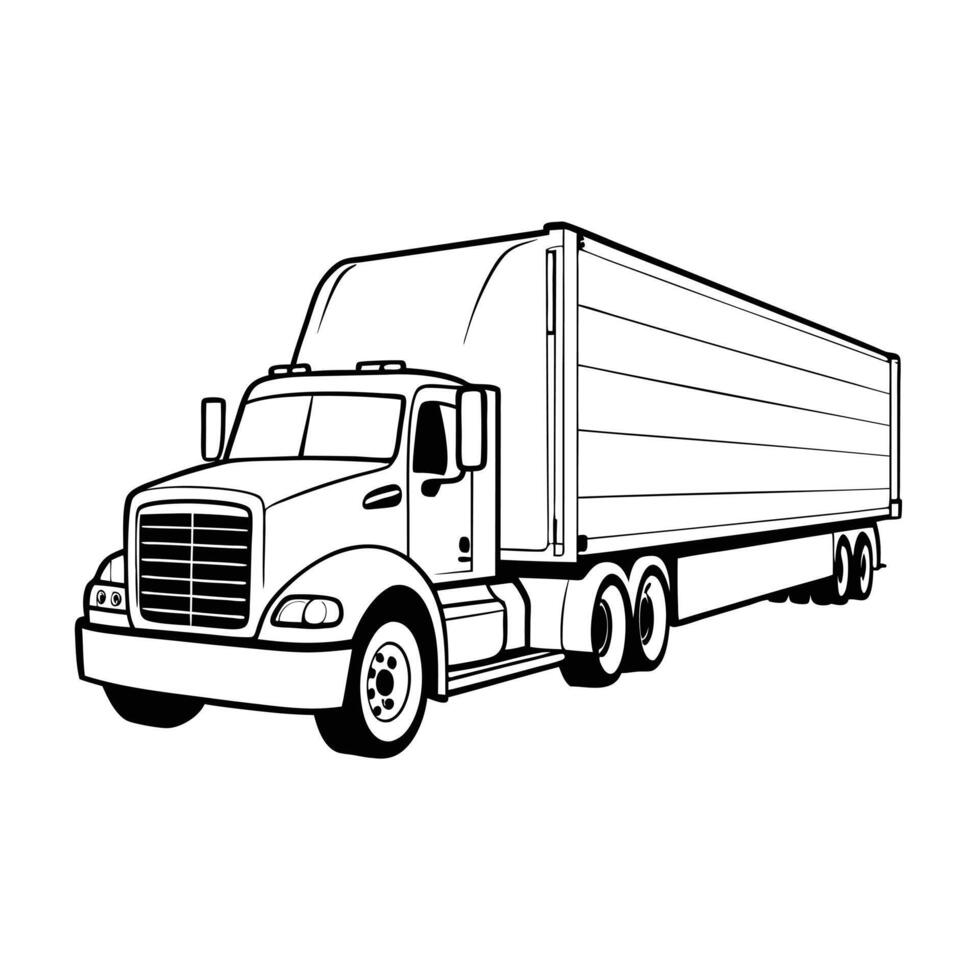 Realistic Truck Illustration vector