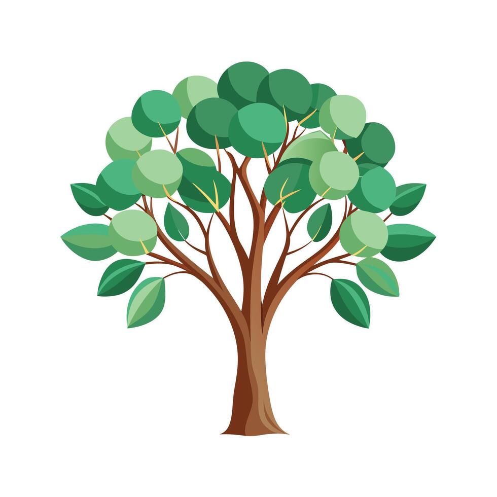 Beautiful Single Big Tree Illustration vector
