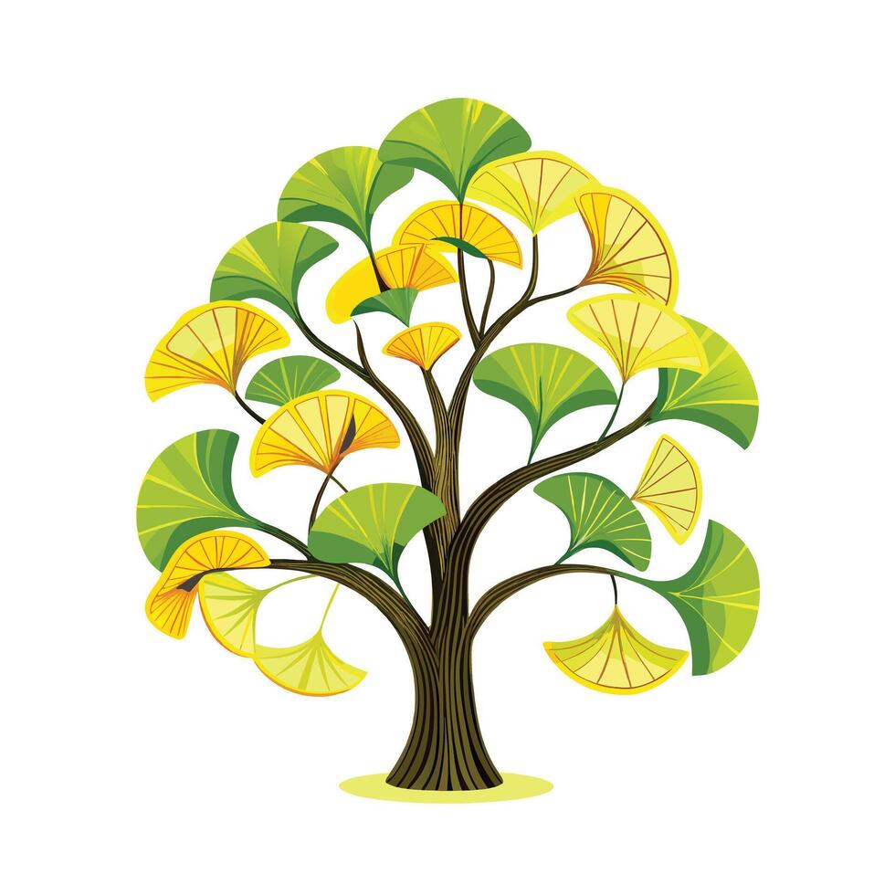 Beautiful Single Big Tree Illustration vector