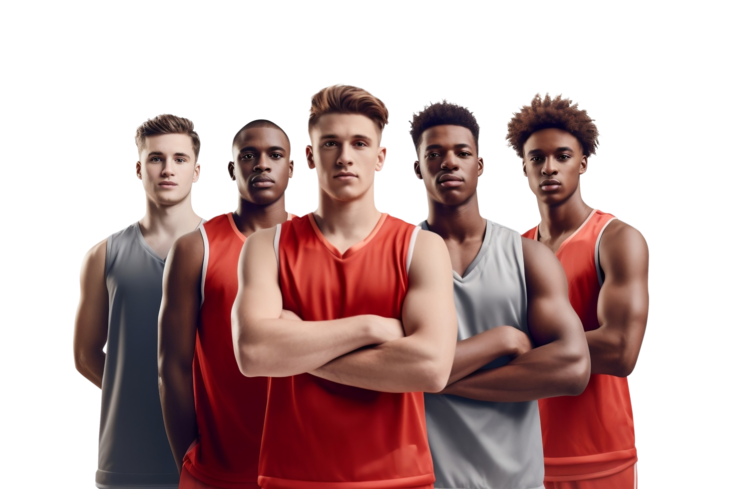 Group of men basketball team png