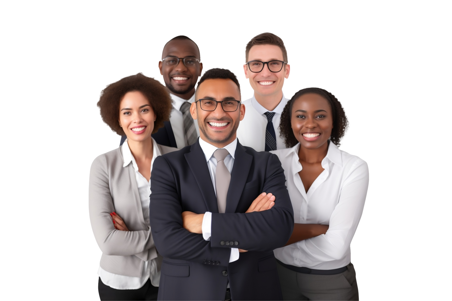 a group of business people standing together png