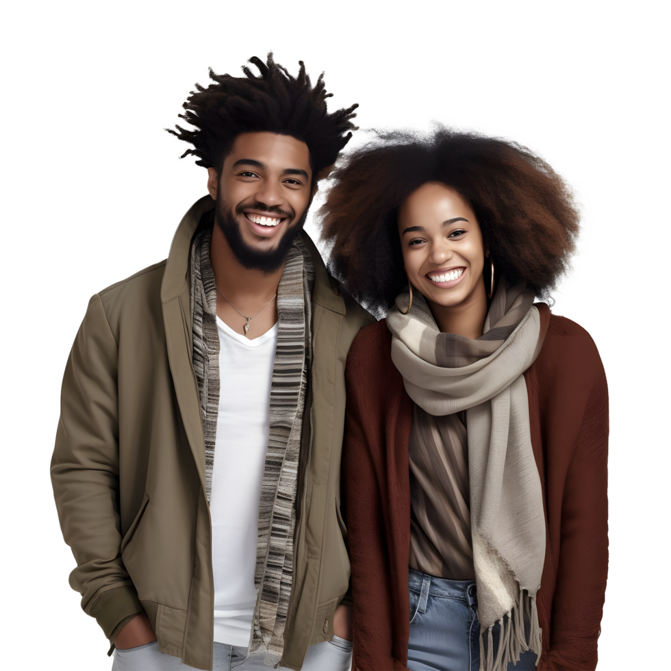 a young couple posing for a photo png