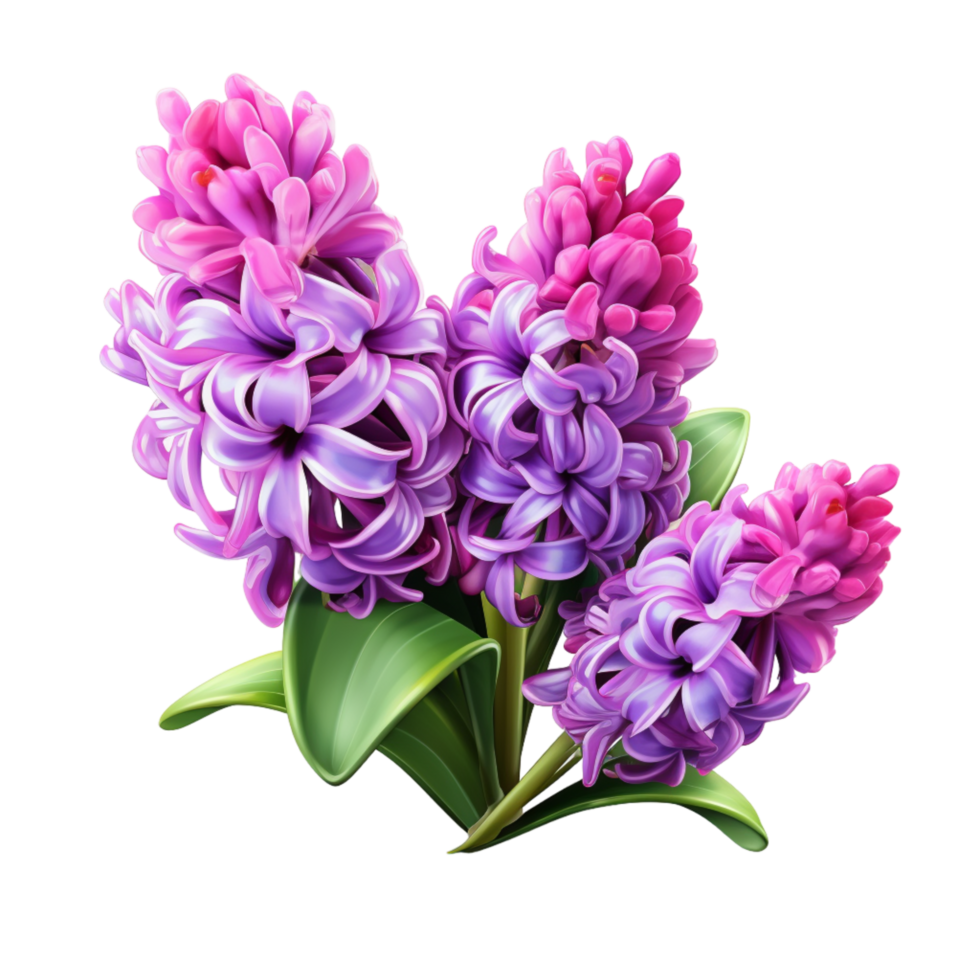 Generated Ai Lilac hyacinth flower png