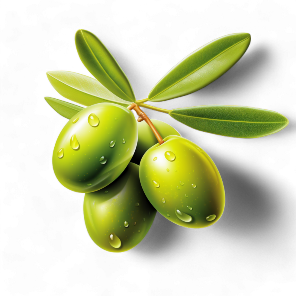 Generated Ai Green olives png