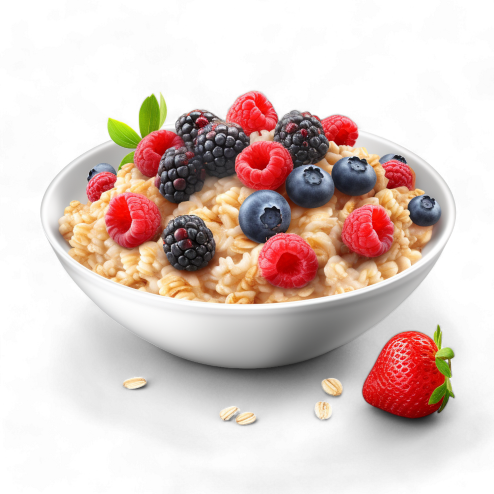 Generated Ai Boiled oat flakes png