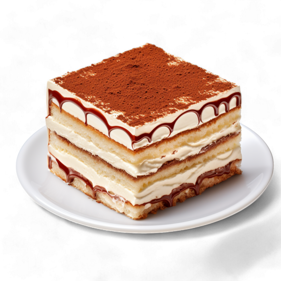 Generated Ai Tiramisu cake png